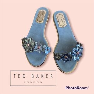 𝅺TED Baker London, Keely flat sandals, EUC